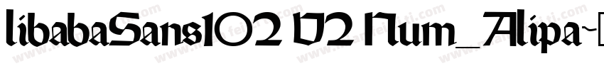 libabaSans102 V2 Num_Alipa字体转换